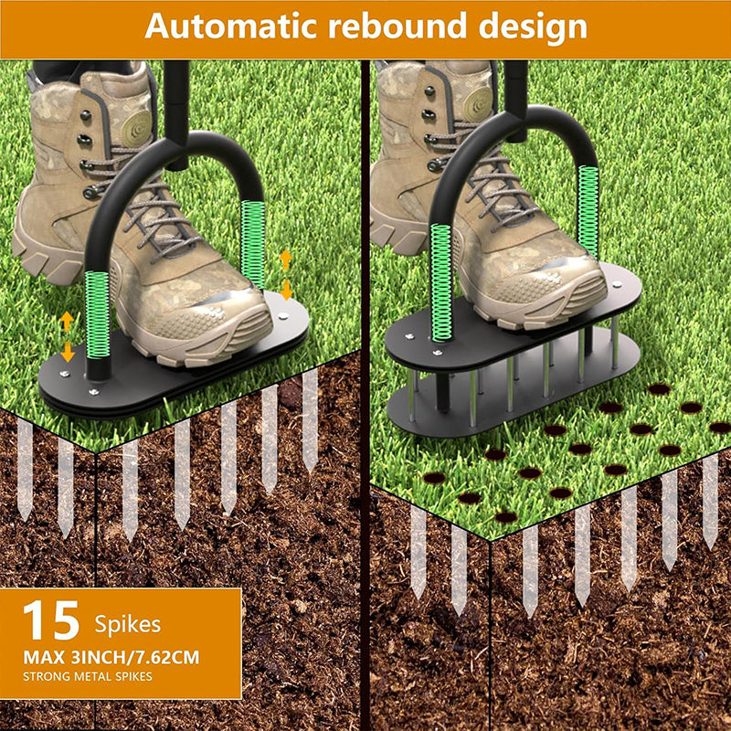 🎉 Heavy-Duty Manual Lawn Coring Aerator