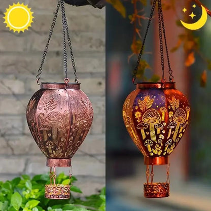 🎈 LIMITED-TIME 50% OFF! ✨ Solar Hot Air Balloon Lantern – Auto-On, Hollow-Out Projection, Weatherproof 🌿