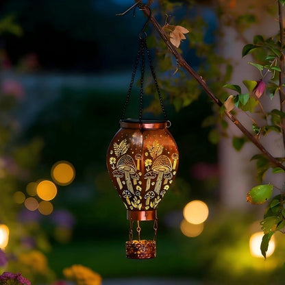 🎈 LIMITED-TIME 50% OFF! ✨ Solar Hot Air Balloon Lantern – Auto-On, Hollow-Out Projection, Weatherproof 🌿
