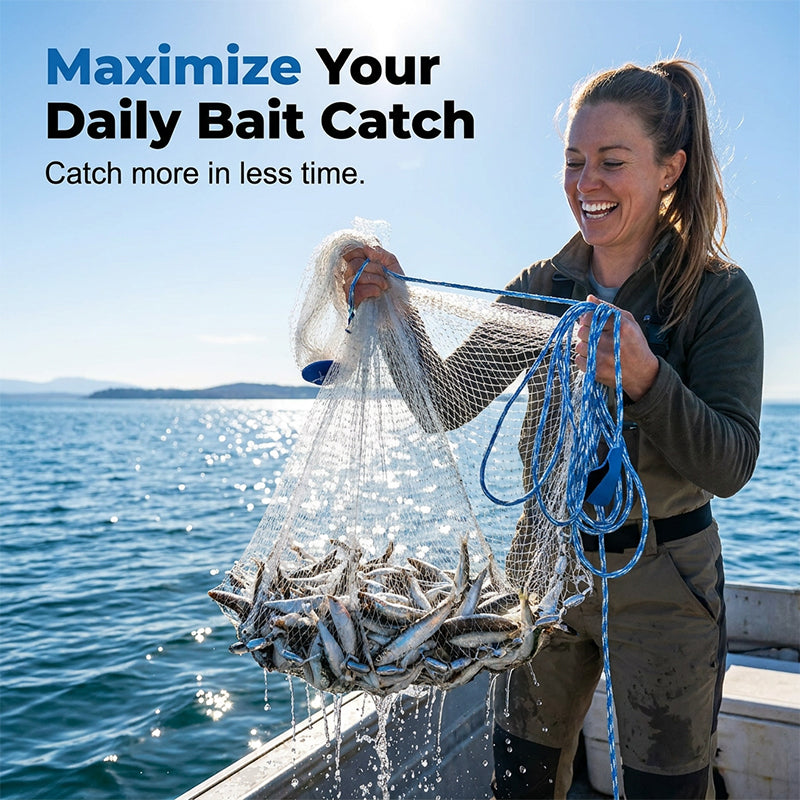 🎣⚓Easy-Throw Fishing Cast Net – Fast-Sinking Heavy-Duty Bait Net🌊