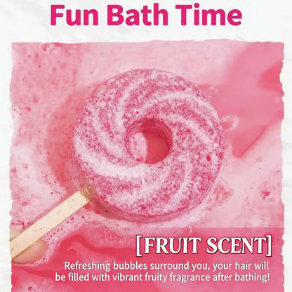 🎁Perfact Gift!🍭🫧 Lollipop Bath Bomb – Explodes into Colorful Bubbles & Leaves a Long-Lasting Fragrance 🧼🌸🍬