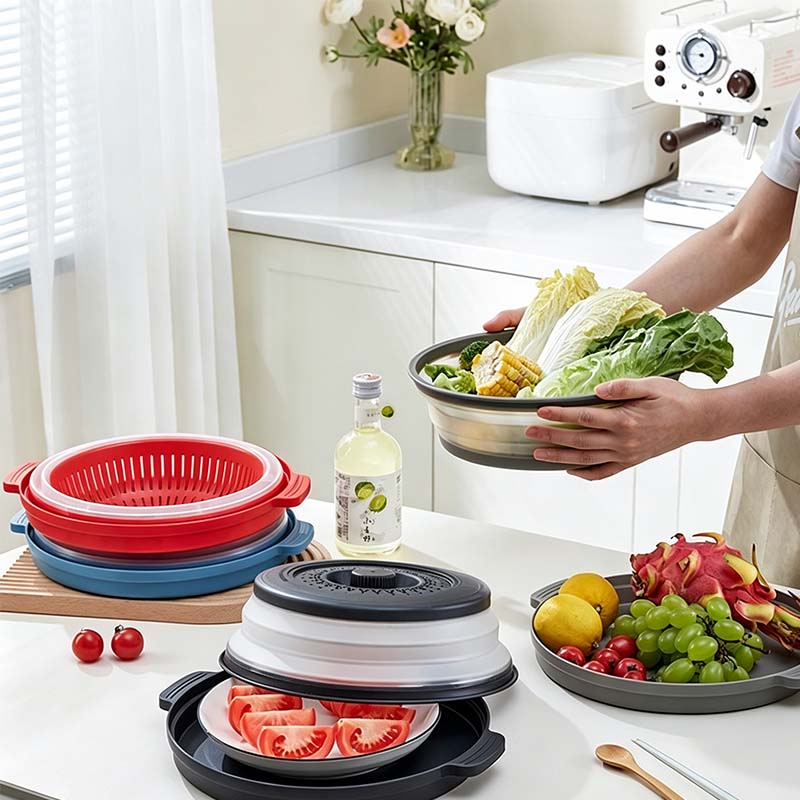 📢📢50% OFF !! ⏰Collapsible Microwave Cover with Base Mat💨