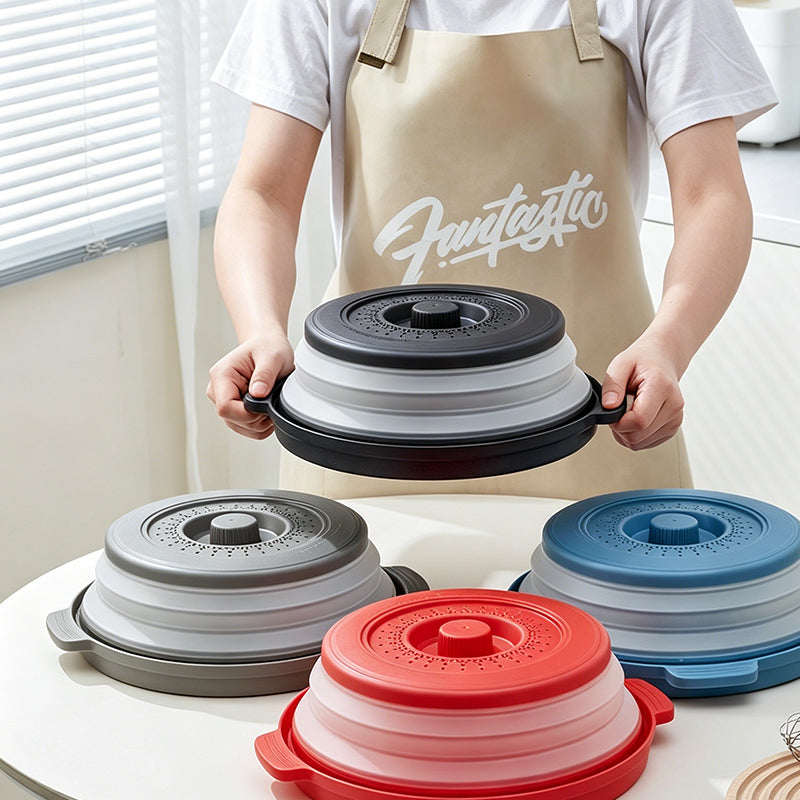 📢📢50% OFF !! ⏰Collapsible Microwave Cover with Base Mat💨