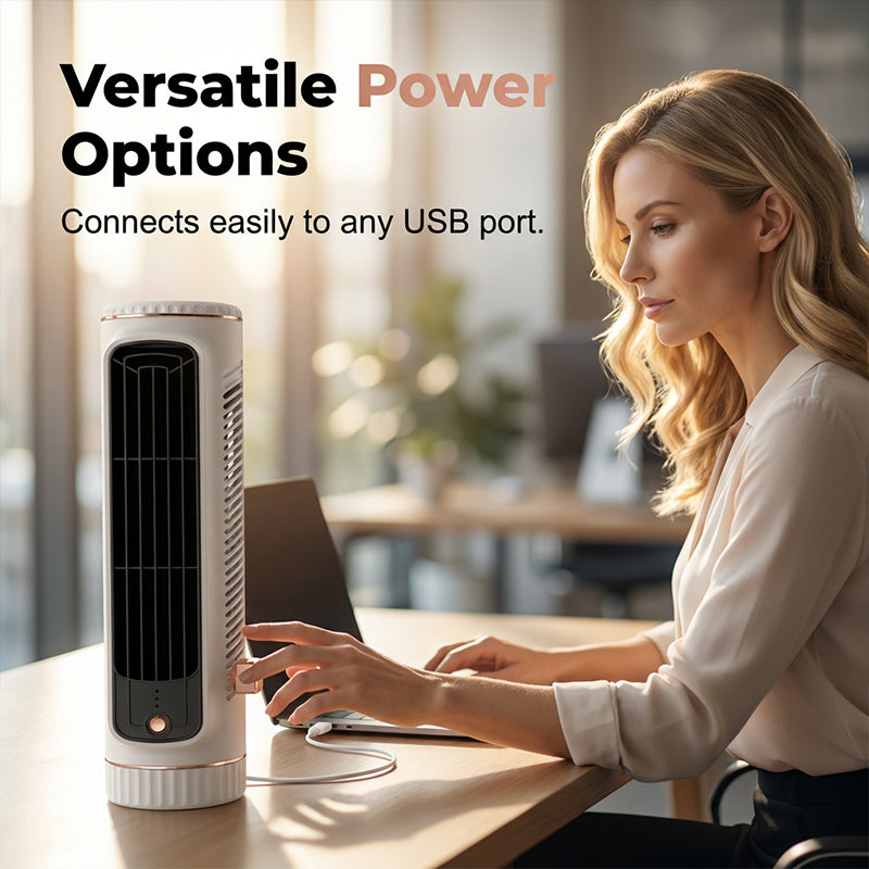 Portable USB Tower Fan with 3 Speeds