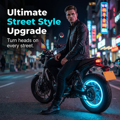Wire-Free Motorcycle Valve Cap Light