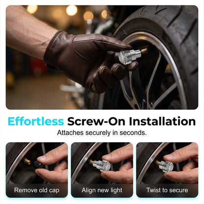 Wire-Free Motorcycle Valve Cap Light