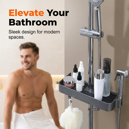 Drill-Free Shower Caddy Shelf for Slide Bar