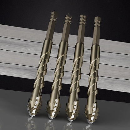 🔧 50% OFF NOW! ⏰ Four-Flute Sawtooth Eccentric Drill Bit 4-PC Set – Cuts through wood, plastic & soft metal – Ideal for drilling at angles or curved holes – durable & fast chip removal 🛠️