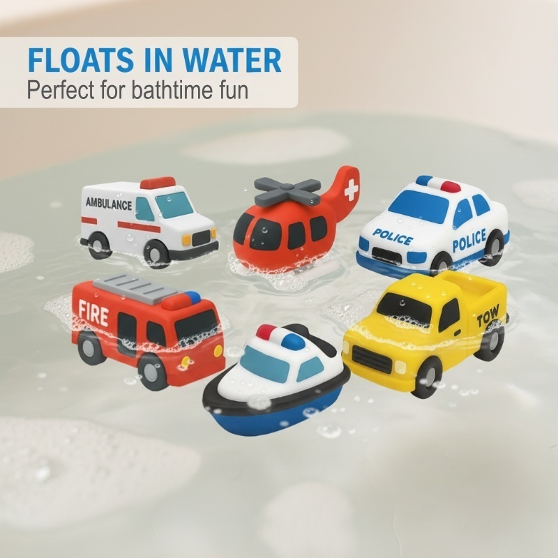 6PCS Mold-Free Baby Silicone Bath Toys