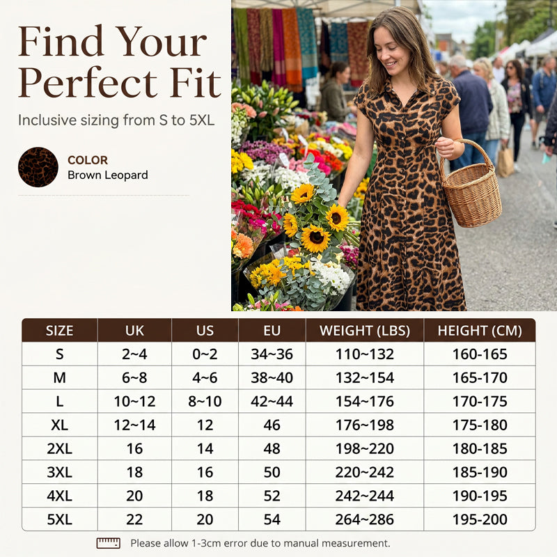 ⏳Time-Limited Special⏰Women's Elegant Leopard Print Lapel Dress – Chic, Flattering & Bold Statement Style 🥂