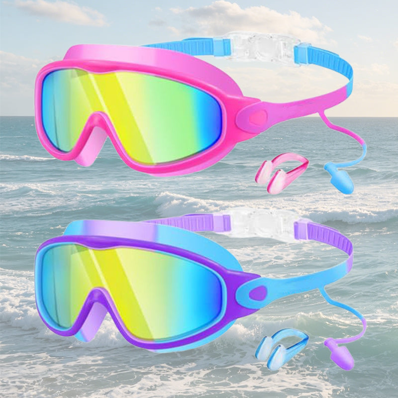 📢📢50% OFF !! ⏰Anti-Fog Swimming Goggles with Earplugs & Nose Clip