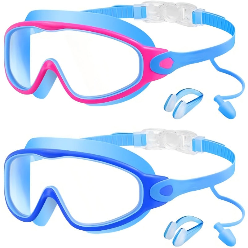 📢📢50% OFF !! ⏰Anti-Fog Swimming Goggles with Earplugs & Nose Clip
