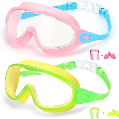 📢📢50% OFF !! ⏰Anti-Fog Swimming Goggles with Earplugs & Nose Clip