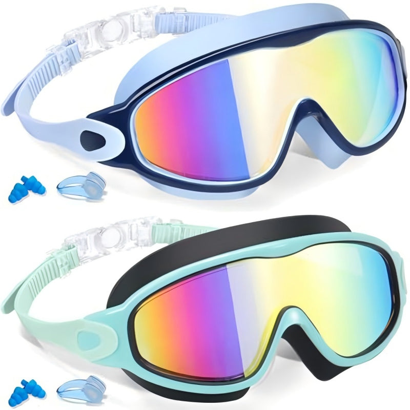 📢📢50% OFF !! ⏰Anti-Fog Swimming Goggles with Earplugs & Nose Clip