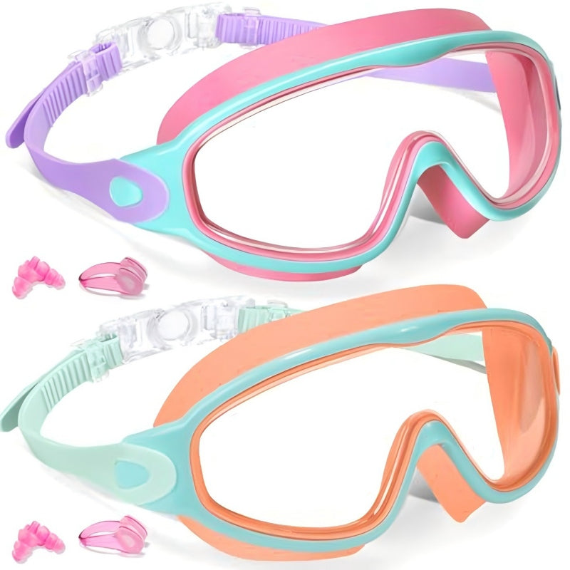 📢📢50% OFF !! ⏰Anti-Fog Swimming Goggles with Earplugs & Nose Clip