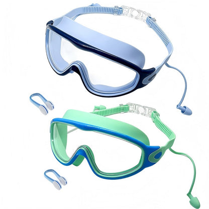 📢📢50% OFF !! ⏰Anti-Fog Swimming Goggles with Earplugs & Nose Clip