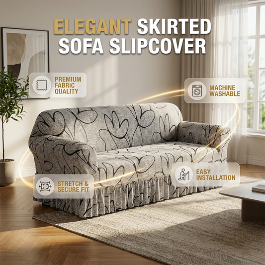 🎉 2026 Hot Sale!🛋️ High‑Stretch Sofa Slipcover‑Ruffled Hem & Full Protection ✨