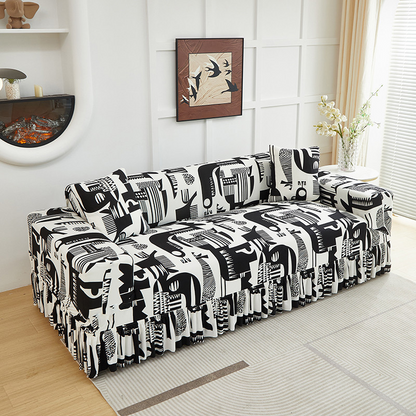 🎉 2026 Hot Sale!🛋️ High‑Stretch Sofa Slipcover‑Ruffled Hem & Full Protection ✨