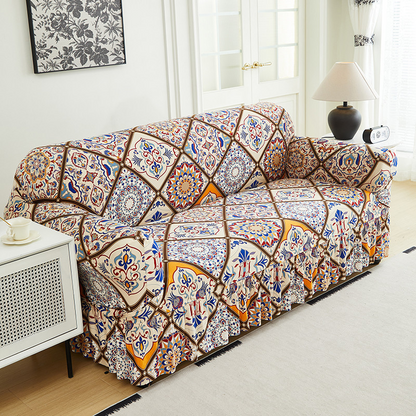 🎉 2026 Hot Sale!🛋️ High‑Stretch Sofa Slipcover‑Ruffled Hem & Full Protection ✨