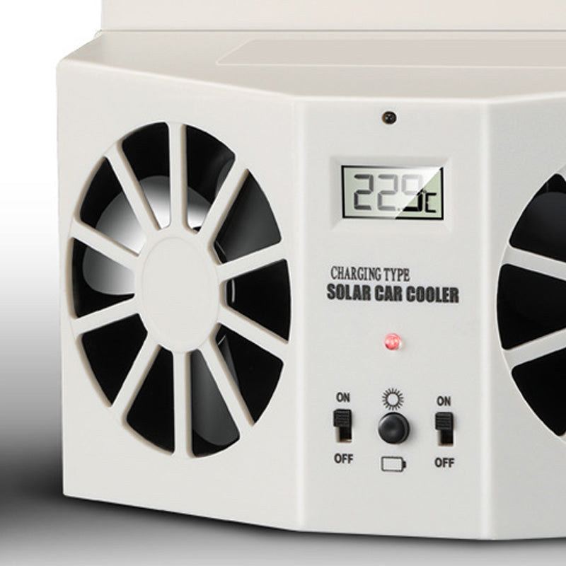 Solar Car Window Ventilator with Rechargeable Battery