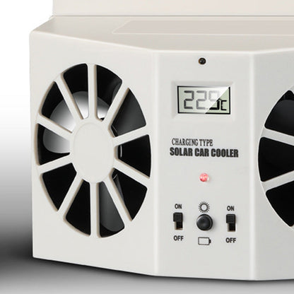 Solar Car Window Ventilator with Rechargeable Battery
