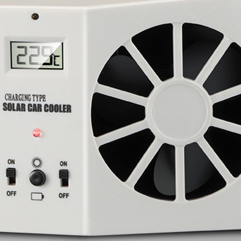 Solar Car Window Ventilator with Rechargeable Battery