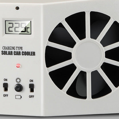 Solar Car Window Ventilator with Rechargeable Battery