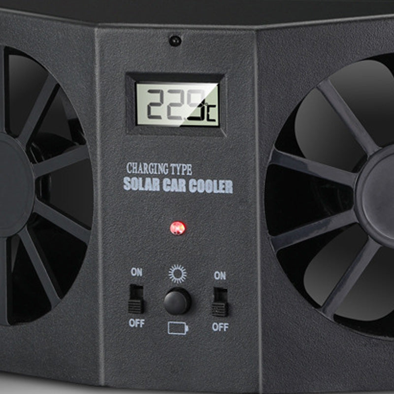 Solar Car Window Ventilator with Rechargeable Battery