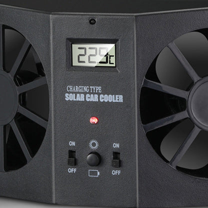 Solar Car Window Ventilator with Rechargeable Battery