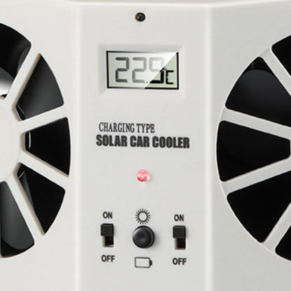 Solar Car Window Ventilator with Rechargeable Battery