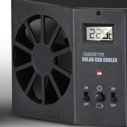 Solar Car Window Ventilator with Rechargeable Battery