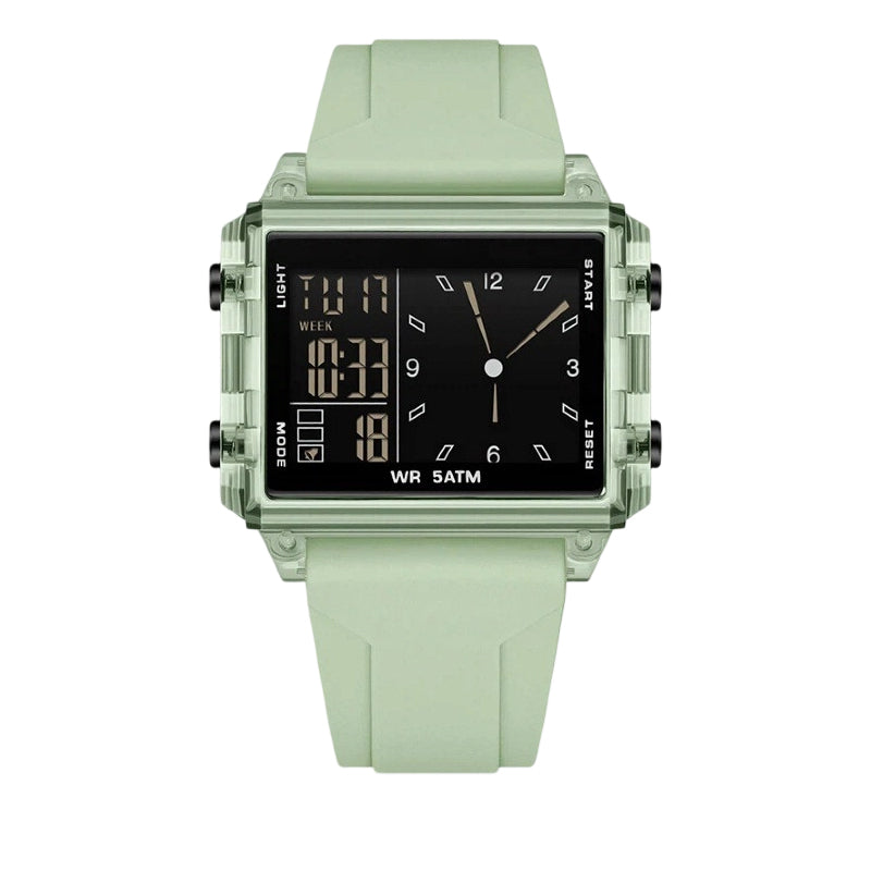 ⌚ 50% OFF NOW! 💧 Transparent Digital Watch – 50M Waterproof, Luminous Display & Hybrid Time – Style Meets Function ✨