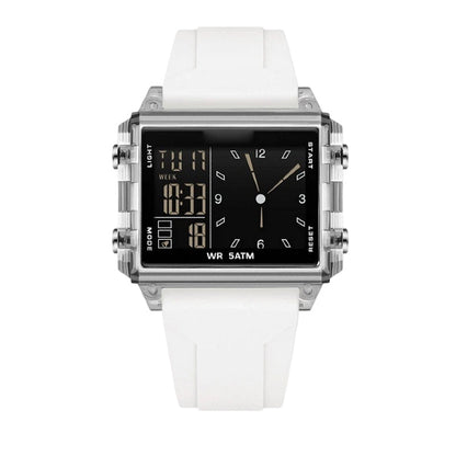 ⌚ 50% OFF NOW! 💧 Transparent Digital Watch – 50M Waterproof, Luminous Display & Hybrid Time – Style Meets Function ✨