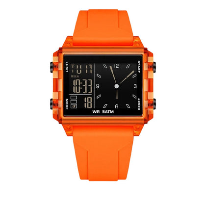 ⌚ 50% OFF NOW! 💧 Transparent Digital Watch – 50M Waterproof, Luminous Display & Hybrid Time – Style Meets Function ✨