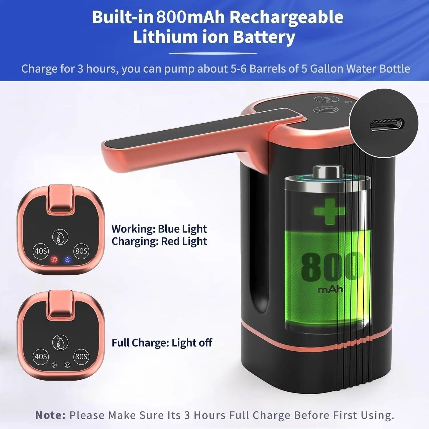 🚰 LIMITED-TIME 50% OFF! 💥 Automatic Dispenser Pump – Rechargeable, Foldable Spout, Universal Fit ✨