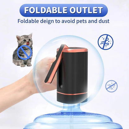 🚰 LIMITED-TIME 50% OFF! 💥 Automatic Dispenser Pump – Rechargeable, Foldable Spout, Universal Fit ✨
