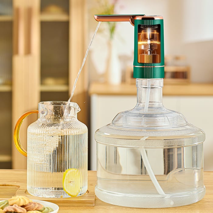 🚰 LIMITED-TIME 50% OFF! 💥 Automatic Dispenser Pump – Rechargeable, Foldable Spout, Universal Fit ✨