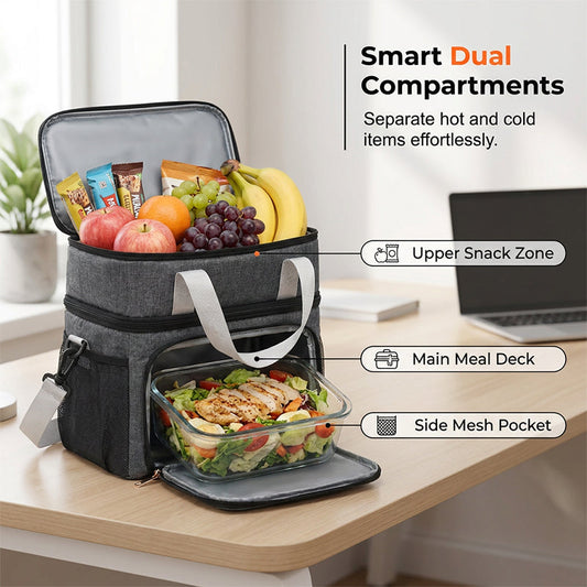 Double-Layer Insulated Lunch Bag – Thermal, All-Day Freshness