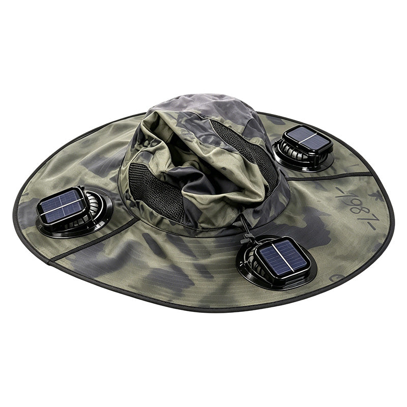 Summer Cooling Solar Fan Bucket Hat