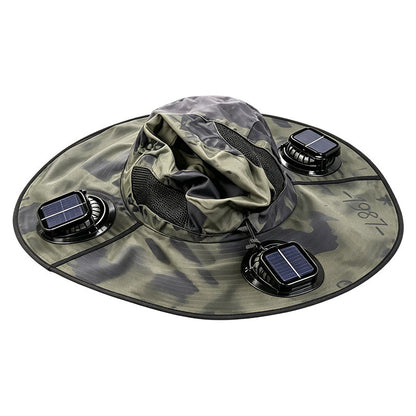 Summer Cooling Solar Fan Bucket Hat