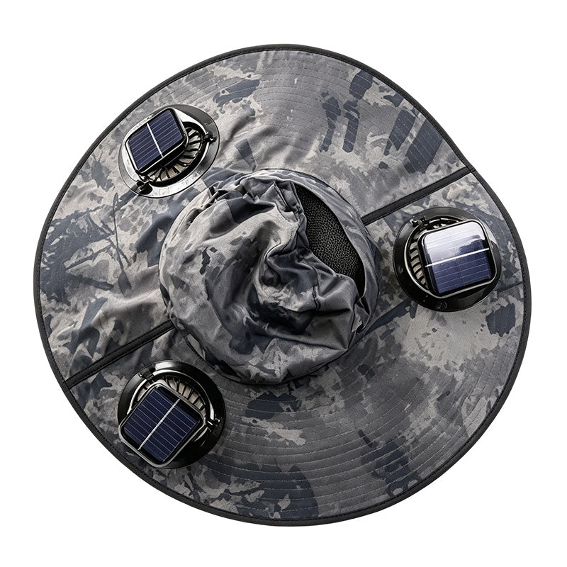 Summer Cooling Solar Fan Bucket Hat