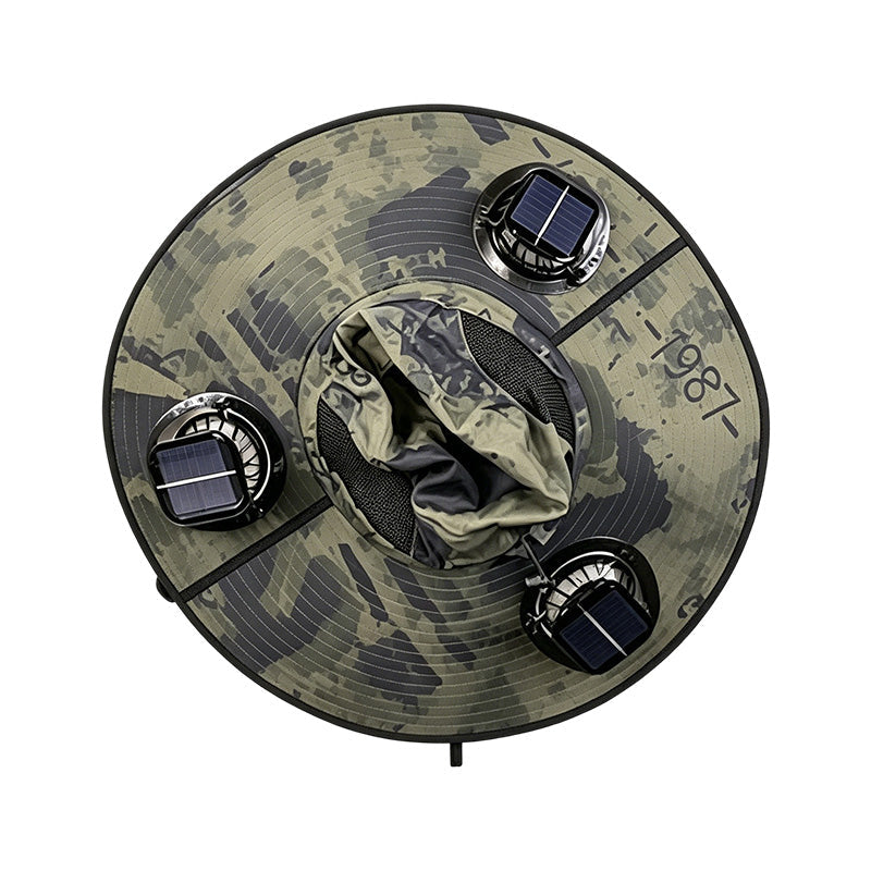 Summer Cooling Solar Fan Bucket Hat