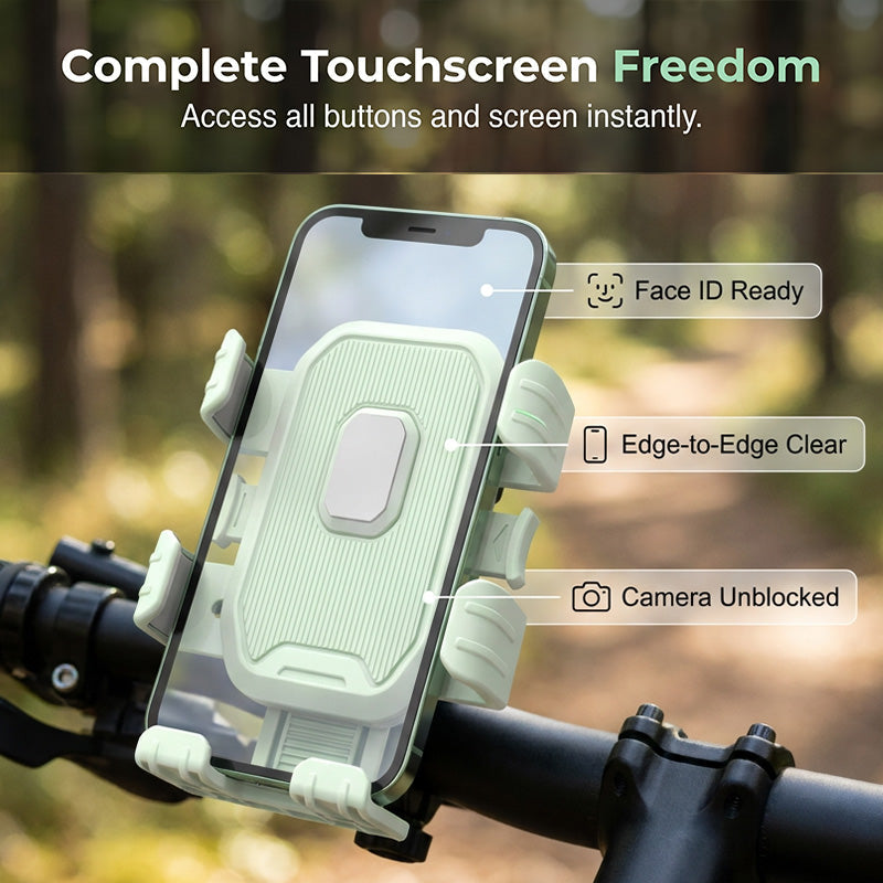 🚴50% OFF NOW! Universal Cycling Phone Mount‑1-Second Instant Lock Bike Phone Holder, 360° Rotation Shockproof Bracket for Bicycle & Motorcycle