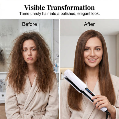 🎁🏆LAST DAY SPECIAL PRICE!-￡15.99!!💥  2-in-1 Hair Straightener and Curler with Negative Ionic Care