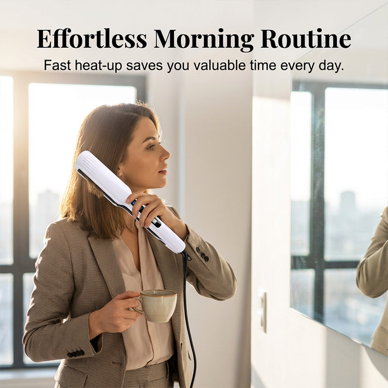 🎁🏆LAST DAY SPECIAL PRICE!-￡15.99!!💥  2-in-1 Hair Straightener and Curler with Negative Ionic Care