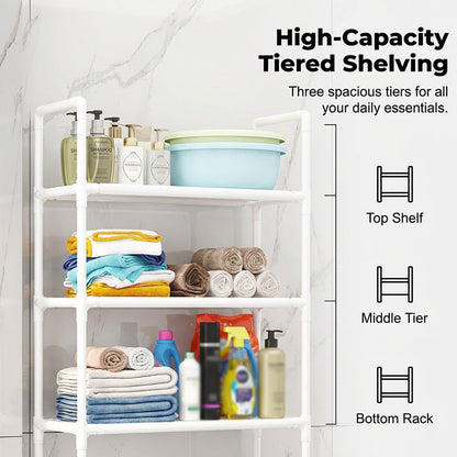 🎁2026 New Arrivals 50% OFF💥No-Drill Bathroom & Laundry Organizer Shelf