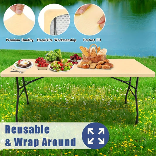 🔥Hot Sale 50% OFF🔥 No More Sliding Tablecloths! Fitted Spandex Cover – Stays Put, Wrinkle-Free & Washable 🍷