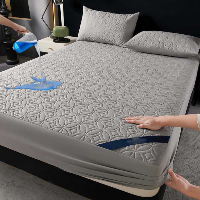 🥳2026 HOT SALE🛏️Quilted Waterproof Mattress Protector – Blocks spills & stains, keeps your mattress fresh. Deep pocket, no shifting. Sleep soundly! 😴✨