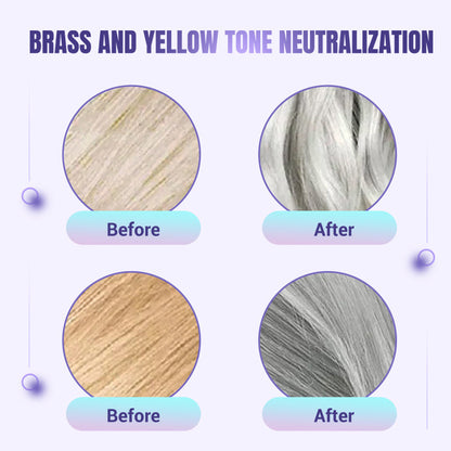 🏆Last Day: 50% Off for a Limited Time!✨Moisturizing Purple Hair Mask with Long-Lasting Scent, Anti-Brass Deep Conditioning Mask for Blonde Bleached Hair