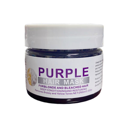 🏆Last Day: 50% Off for a Limited Time!✨Moisturizing Purple Hair Mask with Long-Lasting Scent, Anti-Brass Deep Conditioning Mask for Blonde Bleached Hair
